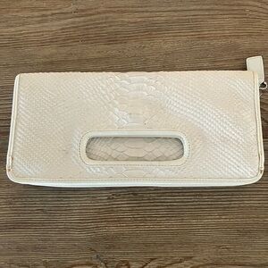 *Used* Coach White Clutch in Snakeskin Pattern
